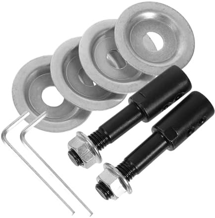 Ciieeo Kit De 2 Juegos De Eje Del Motor Adaptador De Acero De 8mm Para Abrasiva y Soporte De Pulido, Extensión Compatible Para Amoladora De Banco, Accesorio Para Esmerilado y Mantenimiento