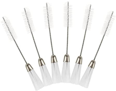 Veemoon 6pcs Double-ended Nylon Fine Bristles Sewing Machine Cleaning Brushes for Narrow Slots Home Use Multifunctional Dust Removal Tool