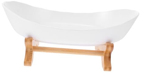 Mobestech 1 Set Vassoio Per Vassoio Di Frutta Spuntino Vassoi Per Snack Ciotole Di Frutta Piatto Snack Da Tavola Conservazione Della Frutta Di Legno Bianca Riutilizzabile