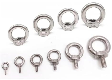 BKEKM Ringmuttern Hebeösenmuttern aus Edelstahl 304/Schraubringhebegewinde Hebeösenmuttern 1 Stück Ringösenschraube M3 M4 M5 M6 M8 M10 M12 Zuverlässig