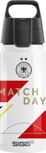 SIGG – aluminiumvattenflaska för barn – WMB ONE DFB kvinnor fotboll – kolsyrad – läckagesäker – fjäderlätt – BPA-fri – ClimatePartnercertifierad – sport och skola – rosa – 0,6 l