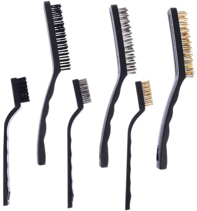 Alipis 2 Ensembles Brosse Métallique avec Poignée Courbée Brosse à Fil Acier pour Nettoyage de Véhicules et Métalliques pour Détails et Élimination Rouille