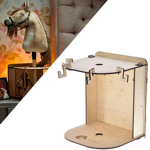 LarDen Hobby Horse Stall – für 1 Steckenpferd | Zubehör für Stockpferde | Pferdestall aus Sperrholz für Kinder | Stockpferde-Stall | Hobby Horsing kleine Reiterinnen & Reiter