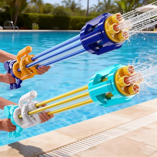 2 Stück 45cm große Wasserblaster, Hochkapazitäts-Plastik-Spritzpistolen für Kinder und Teenager, Ultimate Outdoor Sommer Wasser Kampf Spielzeug für Strand Pool Partys