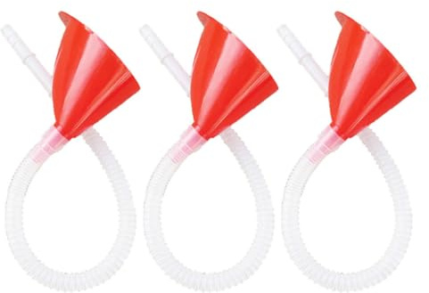BUGUUYO 3 set Imbuto Flessibile con Tubo Trasparente per Carburante e Olio Bocca Angolata Estesa per Versamento Preciso in Auto Moto Rv Riutilizzabile e Antigoccia
