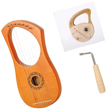 7-Ton Lyra Harfe Aus Holz Leichtes Design Mit Natürlichem Klang Instrument Für Musikbegeisterte Und Anfänger Als Reiseinstrument