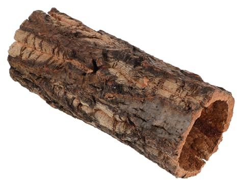 Adorainbow Nascondiglio per Rettili in Legno Naturale a Forma di Tronco Cavo Corteccia per Terrari da 8x3,1 Pollici, Rifugio Realistico per Lucertole, Granchi Ermellini e Arredamento