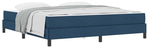 XHNIFBN Boxspringbett mit Lattenrost und Matratze Blau 180x200 cm Modernes Design mit Holzrahmen für Schlafzimmer Gästezimmer Paare und Singles