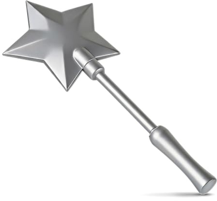 3D Printed Silver Star Credit Card Wand, Contactless Tap to Pay Payment Wand, Magic Wand Credit Card Holder for Adults Kids, Fun Fairy Wand Card Holder for Shopping Cosplay Daily Use(Silver Colour)