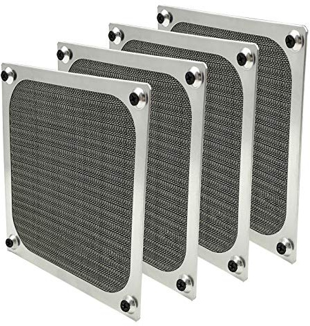 IMSurQltyPrise 120mm Computer Fan Filter Grills, Silver Color, 4 Pack
