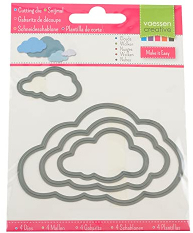 Vaessen Creative Stanzschablone, Wolkenform, Metall, Grau, Einheitsgröße