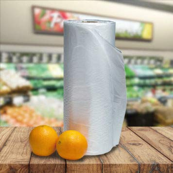 QQOUTLET Lot de 350 sacs de conservation pour aliments - 30,5 x 50,8 cm - Rouleau de 350 sacs en plastique transparent pour fruits, légumes, pain, cuisine