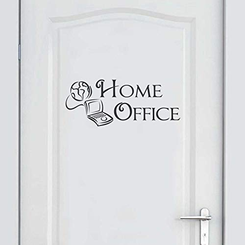 INDIGOS UG - Wandtattoo Wohnzimmer - Wandaufkleber Home Office 40cm x 16cm schwarz - Aufkleber Kinderzimmer Schlafzimmer Küche Badezimmer Büro Dekoration