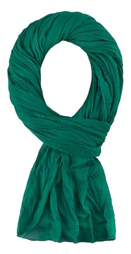ALLEE DU FOULARD Schal für Damen und Herren, Leichte Stola - 100% Baumwolle – Größe 200 x 110 cm - Über 40 Unifarben – Premium-Schal - flexibel und komfortabel