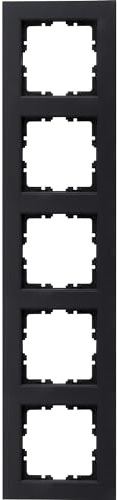 Kopp 402915003 HK07 - Marco embellecedor para 5 enchufes, Color Antracita