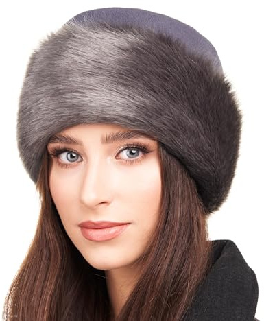 Futrzane Classic Mütze mit Fellrand - Pelzmütze Damen - Fell Pelz Russenmütze