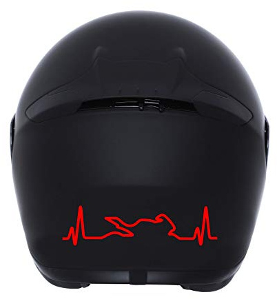AUTODOMY Motorradhelme Herzschlag Sport Aufkleber Paket 2 Stück für Motorrad