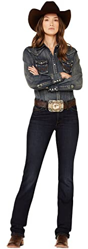 Wrangler Willow Mid Rise Performance Waist Boot Cut Ultimate Riding Jean, Maggie, 7-34