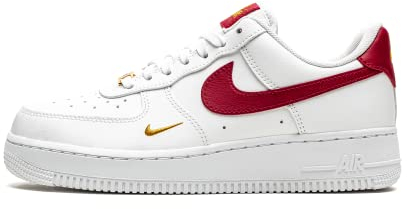 Nike Damenschuhe WMNS Air Force 1 Low Essential, CZ0270, 104 Weiß/Sportrot, weiß / rot, 37.5 EU
