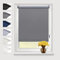 Eurohome Verdunkelungsrollo Thermo Rollo 40x130cm (Stoffbreite 36 cm) Grau Klemmfix ohne Bohren mit gleichfarbige Beschichtung Seitenzugrollo Oeko-TEX Standard 100 Klemmrollo für Fenster & Tür