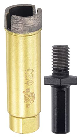 sourcing map Sintered Diamond Core Drill Bits 20mm Hole Saws with M10 Arbor Adapter for Masonry Porcelain Tile Marble Concrete Stone Brick