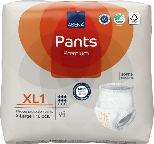 Abena Pants, Premium Protective Underwear, Level 1, (Extra Small To Extra Large), Extra Large, 16 Count