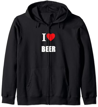 I Love Beer Lager Ale Bitter IPA Stout Sidra real Sudadera con Capucha