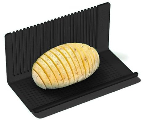 Outil coupe-légumes - Outil pour couper les pommes de terre avec 30 lamelles, en plastique, 16 x 8,5 x 10 cm, noir