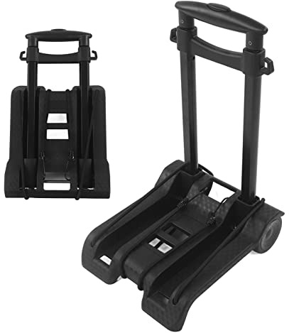 Mini Carretilla De Mano Con 2 Cuerdas Elásticas, 29x25 Cm Con Capacidad De 77 Libras, Carretilla De Mano Plegable Portátil Liviana Con 2 Ruedas Sólidas Para Mover El Equipaje De Viaje De Compras