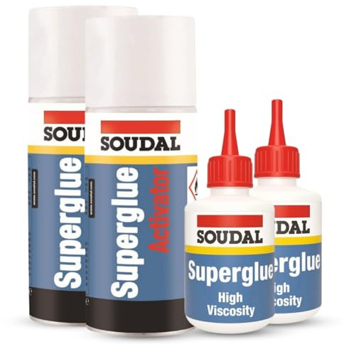 2x Soudal Mitre Bond Adhesive Kit Glue & Activator
