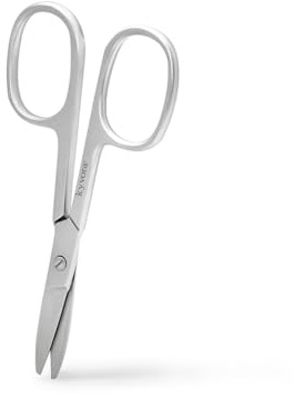 Ciseaux à ongles professionnels avec lames droites avec embout de sécurité, de marque Kyvora, pour une jolie forme d'ongles carrée.