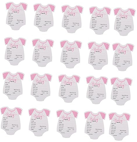BESTonZON 20 Stück Monatsaufkleber Neue Mama Papa Papierkarten Jungen Oder Mädchen Vorhersagekarten Babyparty Zubehör Babyparty Spiel Requisiten Neugeborenen Fotografie Requisiten