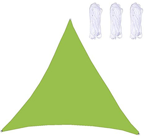 Vela ombreggiante Triangolare 4x4x4 m Impermeabile,Tenda da Sole da Giardino,tettoia Rettangolare Esterna Impermeabile con Un Set Completo di Kit di Fissaggio con Corde,per Prato Esterno da Giardino