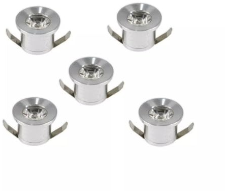 Kovalmax® Kit 5 faretti luce verde faretto led a incasso 1 watt trasformatore silver p31