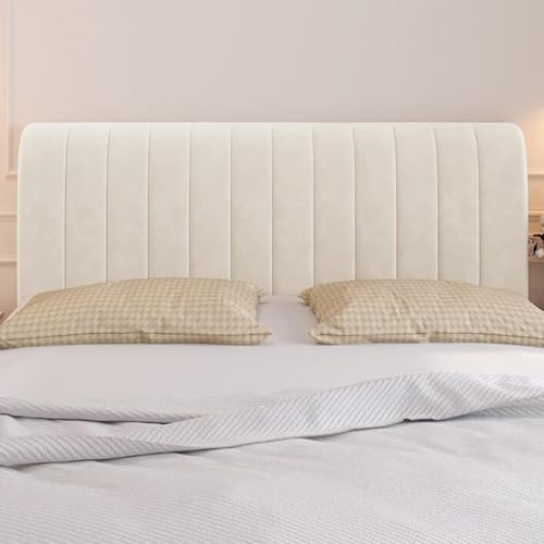 TLMQYXZE Bett Kopfteil Bezug/Überzug, Staubdichte Stretch Bett Kopfteil Abdeckung, Rückenschutz All-Inclusive Slipcover, Bettkopfteil Hussen Waschbarer All-in-One-Bezug(Cream White,180cm)