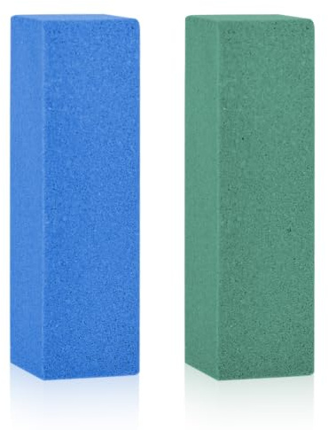 lasuroa 4 Stück Gummi Schleifstein, Snowboard-Gummistein Kantenschleifstein aus Gummi Ski-Snowboard-Tuning-Ausrüstung zum Entfernen von Rost und Graten, Grün 60er Körnung, Blau 120er Körnung