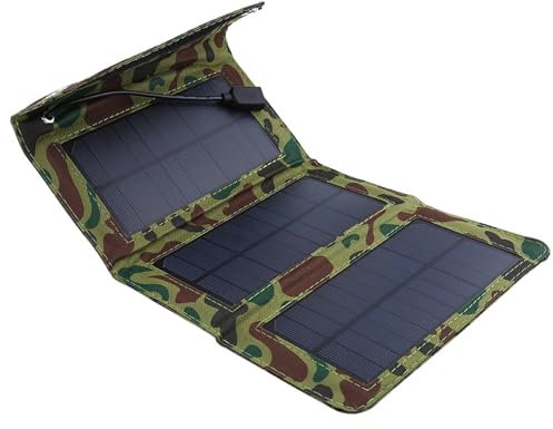 5W solpanel, bärbar solpanel, hopfällbar USB-solpanelladdare, vattentät laddare för camping, vandring, backpacking, ultrasnabb solartelefonladdare Power Bank