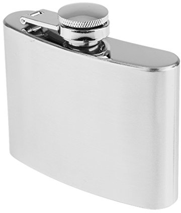 Petaca pequeña de bolsillo de acero inoxidable para licor, 100 ml