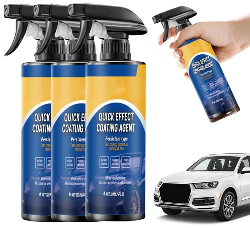 Polish Voiture Advanced Car Quick-Acting Coating Agent Spray Spray de Revêtement de Voiture Haute Protection 3 en 1 Produit Nettoyage Voiture Quick Effect Coating Agent (3PCS)
