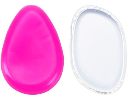 Silicone Makeup Sponge (2-Pack), Reusable Non-Absorbent Makeup Blender for Liquid, Cream & Powder, Latex-Free Foundation Applicator, Easy to Rinse & Reusable