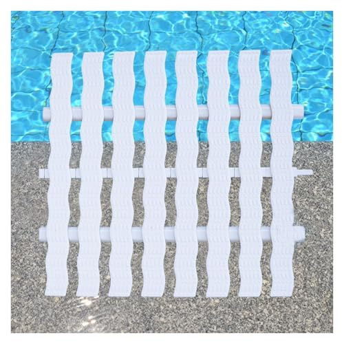 Griglia di scarico per piscina di alta qualità, versatile per doccia e fogna, per vialetti, grondaie, patii e aree commerciali (bianco, 18 x 100 cm, 10 pezzi)