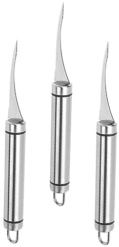 Cabilock 3 pièces Décortiqueur Crevettes Acier Inoxydable Outil Éplucheur et Manche Ergonomique pour Fruits de Mer Usage Cuisine Domestique et Professionnel