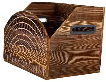 EHJRE Caja de Almacenamiento de Discos de Vinilo, Soporte para álbumes, Papeles, Y álbumes.