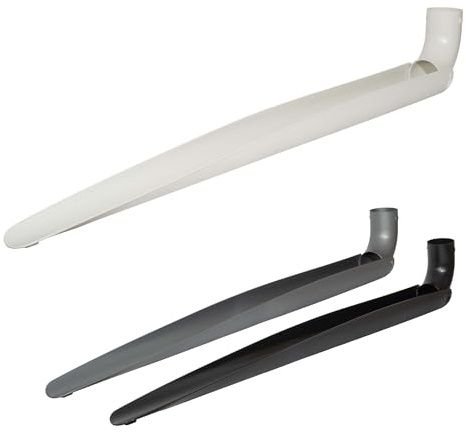 Jardinion Prolunga pluviale pieghevole 90 x 1500mm Bianco | Plastica, prolunga per pluviali, supporta lo smaltimento delle acque piovane, salvaspazio