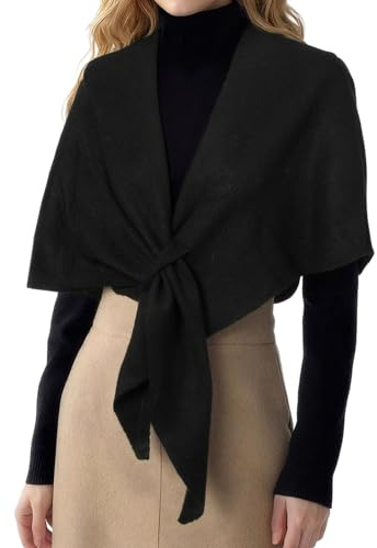 RIIQIICHY Sciarpa Donna Invernale Scialle Elegante Donna Cerimonia Stola Nera Cerimonia