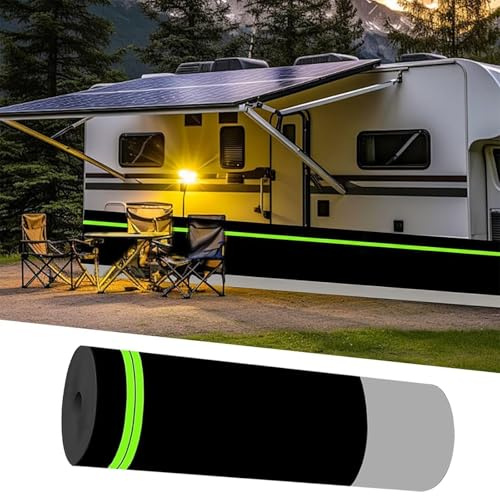 Battiscopa portatile per camper, facile installazione fai da te per case mobili e camper, 14 m per tutte le stagioni, soluzione di stoccaggio arrotolabile durevole per viaggi in camper