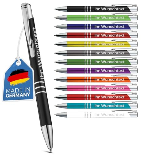 Generisch Kugelschreiber mit Gravur [LASERGRAVUR] - Personalisierter Stift als Werbegeschenk | Hochwertiger Kugelschreiber | Für Firmen & als Geschenk | Schwarz 1 Stück | Made in Germany