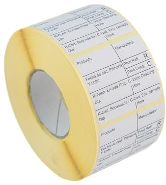 Hostelnovo - 1000 Etiquetas Adhesivas Congelador en Rollo - Fechado en Frío - Uso Doméstico, Hostelería e Industria - 47 x 40 mm
