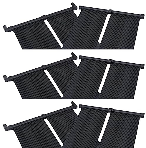 KKXXYQFC Solpanel för pooluppvärmning, polyeten, 80 x 310 cm, set om 2 med slanginmatningssystem, kompatibel med pool och pool över marken, platsbesparande för trädgårds- och utomhusvatten