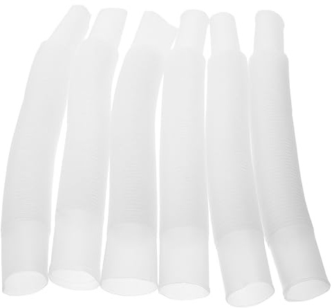KJHBV 6 Pezzi Flessibile per Lavatesta 70cm in PVC Bianco, Accessorio per Lavaggio Capelli a e Post Parto, Adatto a Pazienti e Anziani